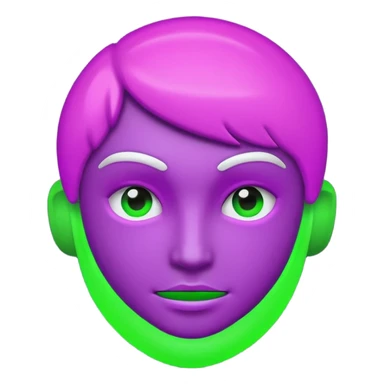 generate for me a sports icon in neon purple and green sticker