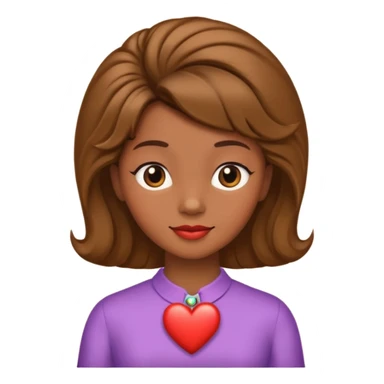 heart with a 1960s hairdo sticker