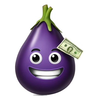 brinjal with cash sticker