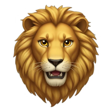 Fierce lion sticker