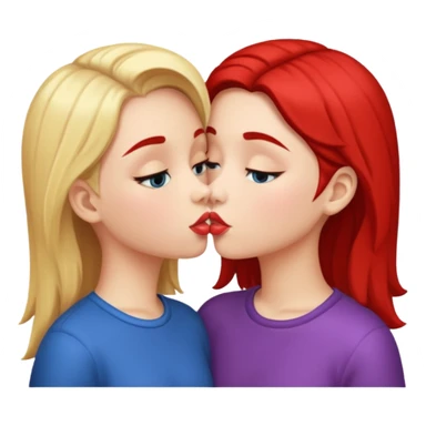 2 girls kissing sticker