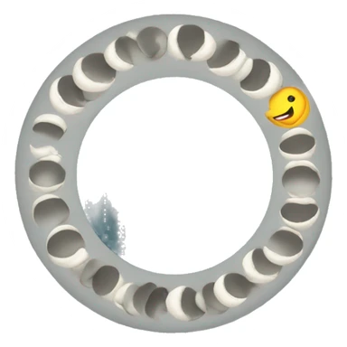 moon phases with snake wrapped around sticker