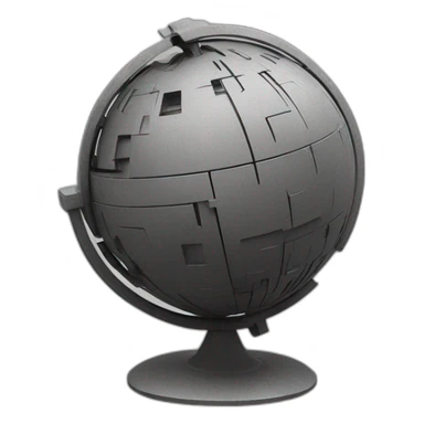 globe in space (brutalist style art) sticker