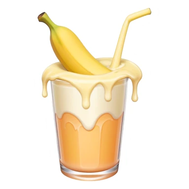 banana in peach drip milk sticker