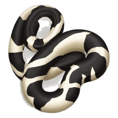 Pied Snake curled up sticker