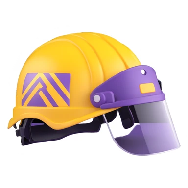 yellow emergency rescue helmet with light sticker