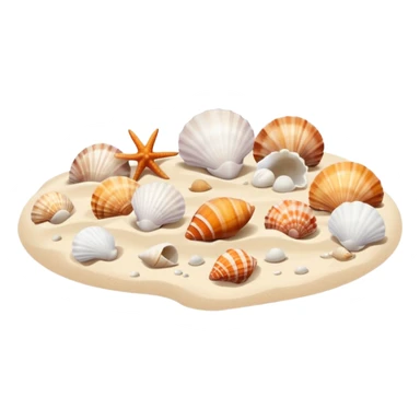 Beach with seashells sticker