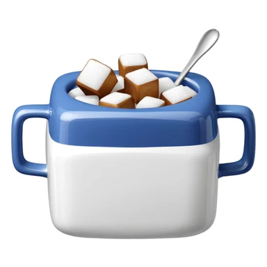 sugar bowl with sugar cubes sticker