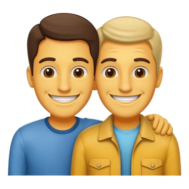 dos amigos hombres que comparten alquiler  sticker