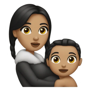 kim kardashian carrying midget kanye sticker