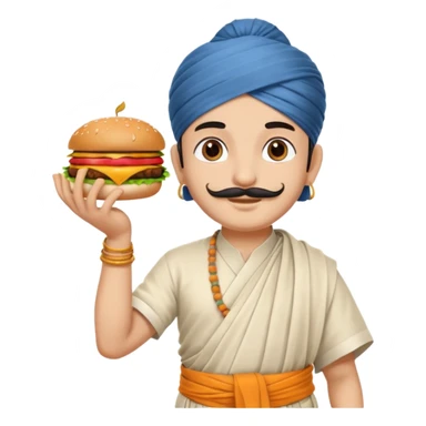 PANDIT JI WITH FASTFOOD WELCOME TYPE sticker