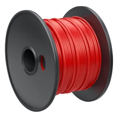 spool of red filament sticker