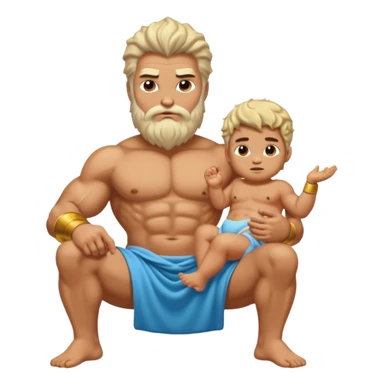 zeus thigh and baby on it sticker
