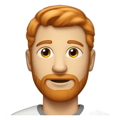 A red-haired, light-skinned, short-haired man with no beard or stubble sticker