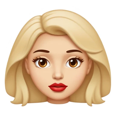 lusty face expression with suggestive eyes and lips sticker