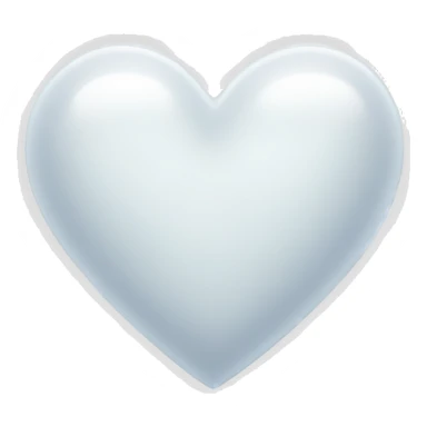 White heart glistening sticker