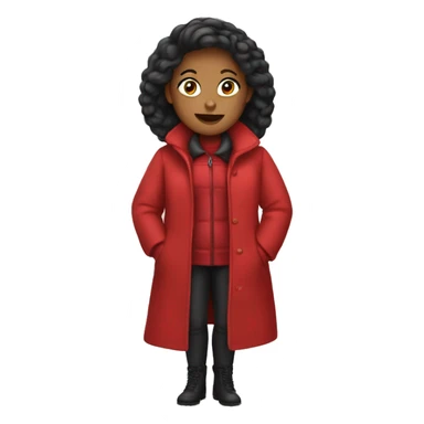 The woman in the red coat sticker