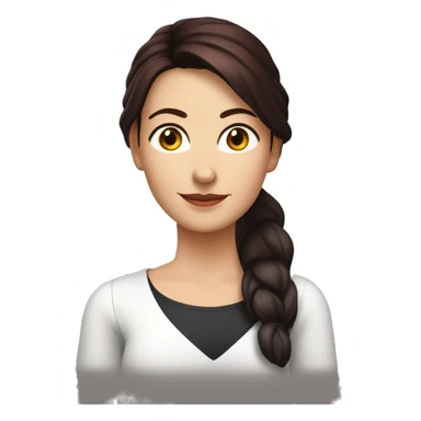 german Mature Woman in her mid 40's, (((Age 45))), Dark red Hair roots with black tips, long-lenght hair, Hairstyle Pony tail, Facial Features Sharp and symmetrical, 
 sticker