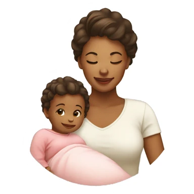 Mom and baby sticker