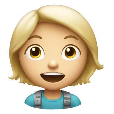 talking child with speech bubble  sticker