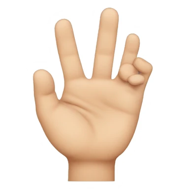 A hand with only middle and index finger being held up sticker