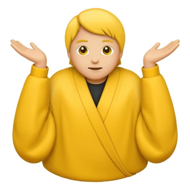 emoji of a shrug  sticker