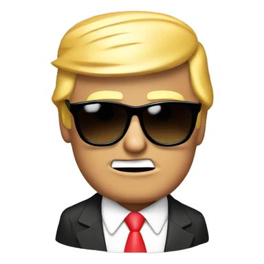 Donald Trump Donald Trump wearing sunglasses ￼ sticker