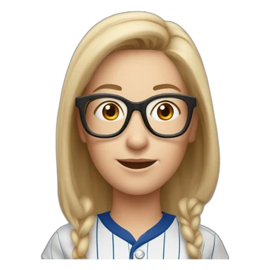 Mom Mets fan with glasses sticker
