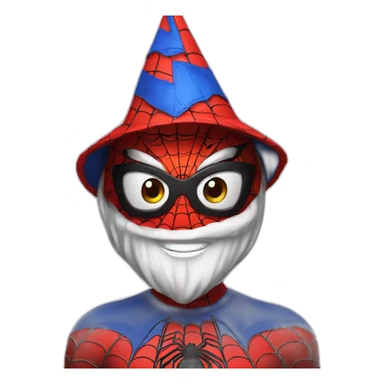 spider man in birthday hat sticker