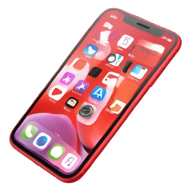 iPhone XR red sticker