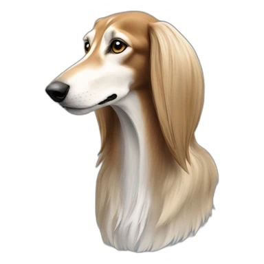 Saluki in profile sticker