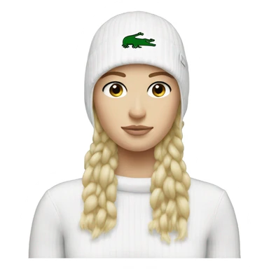 Lacoste black balaclava white girl sticker