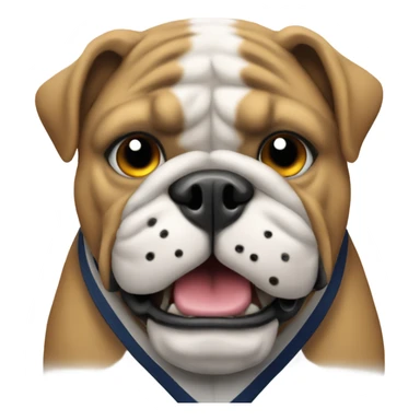 Bulldog hockey player sticker