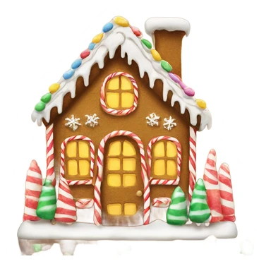 Gingerbread house with decorations sticker