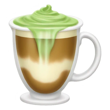 Steaming hot matcha latte  sticker
