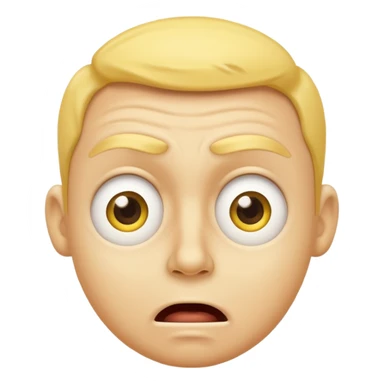 emoji generic yellow face but stressed and excited at the same time sticker