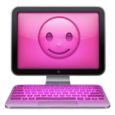 make a computer with pink tones

 sticker