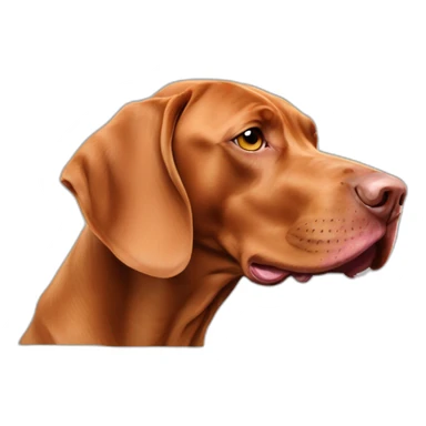 magyar vizsla licking tongue sticker