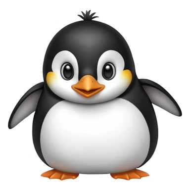 
a Penguin smiling with eyes sticker