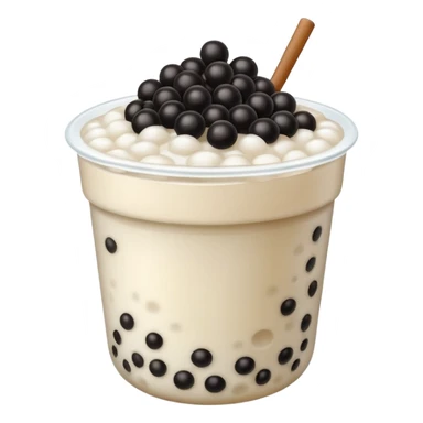 Pile of white boba sticker