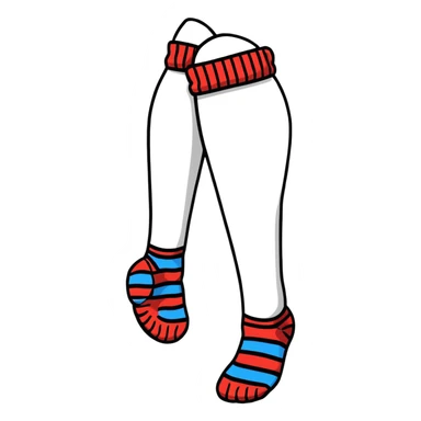 feet with striped socks sticker