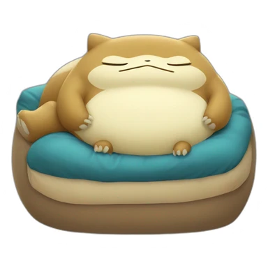 Snorlax sleeping sticker