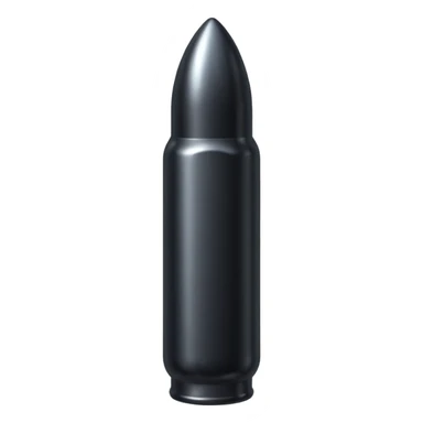 black very long bullet metallic 50 sticker