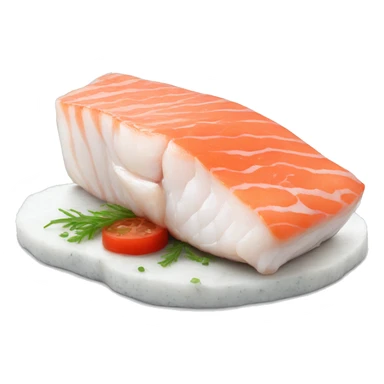 Pacific cod fillet with silver skin steak sticker