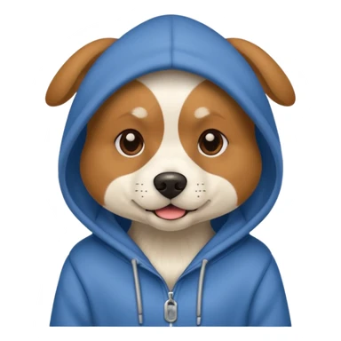 Dog wearing hoodie sticker
