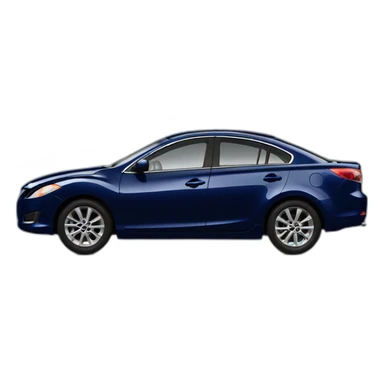 2009 Mazda 6 (side profile) dark blue sticker