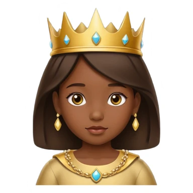 royal girl chid with dark skin sticker