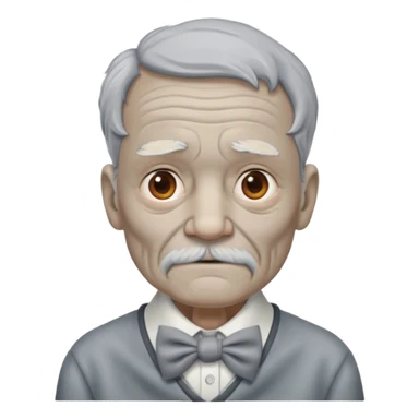 Very old man with neckBow. sticker
