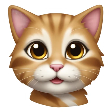 Mooie bruine meisjes kitten met lange wimpers sticker