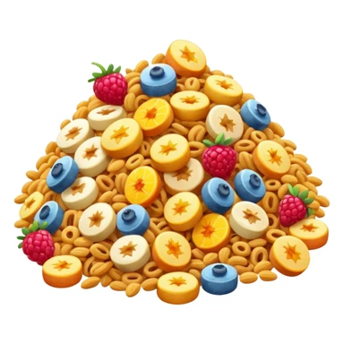 a pile of cereals sticker